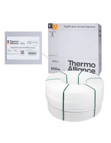 Поліетиленова труба Thermo Alliance PEX-A Evoh White 16 х 2 мм, 600 м