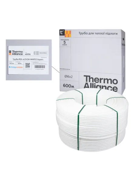 Поліетиленова труба Thermo Alliance PEX-A Evoh White 16 х 2 мм, 600 м