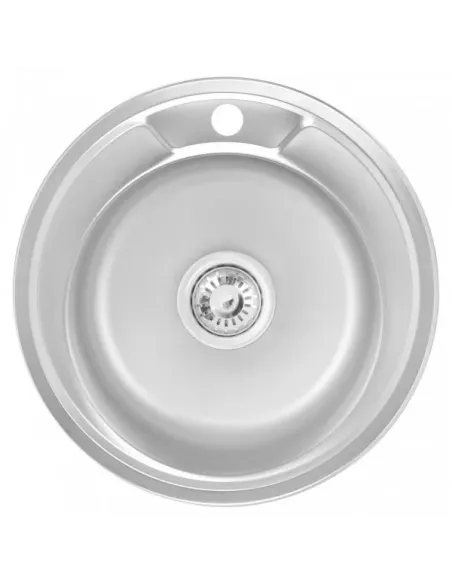 Мойка для кухни круглая Wezer 490(08) Satin из нержавеющей стали