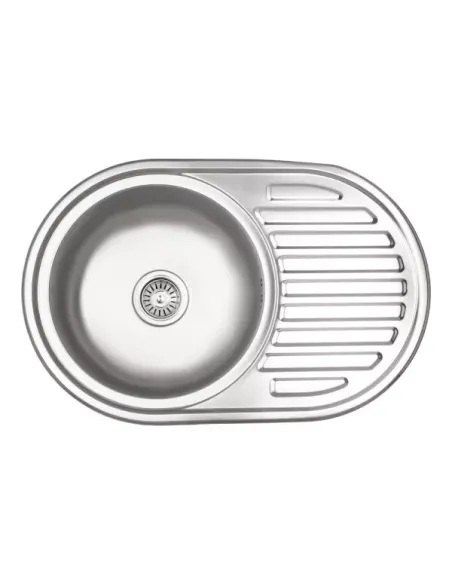 Мойка для кухни овальная Wezer 7750(06) Deсor из нержавеющей стали