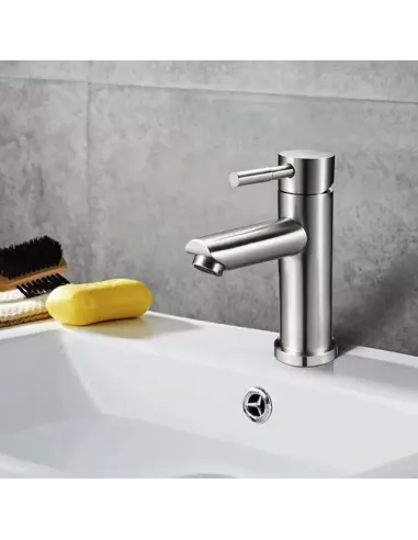 Монокран для умивальника Wezer EKO15-14, нержавіюча сталь.