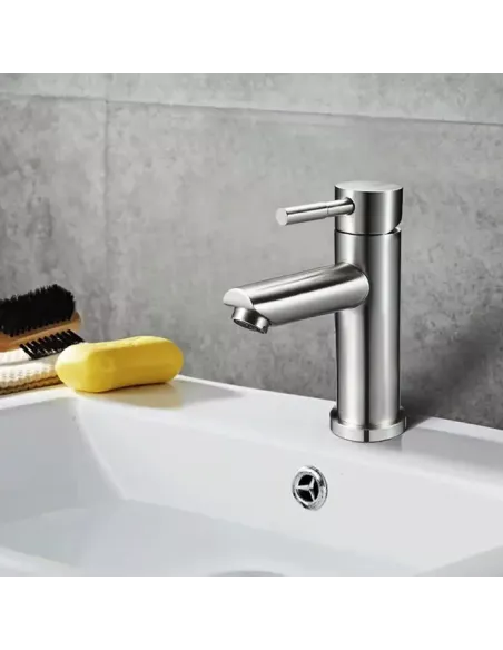 Монокран для умывальника Wezer EKO15-14, нержавеющая сталь