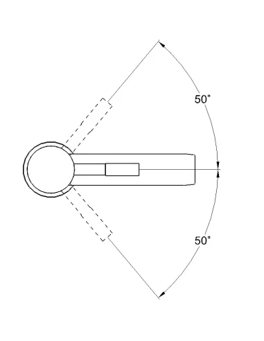 Монокран для умивальника Wezer EKO15-14, нержавіюча сталь.