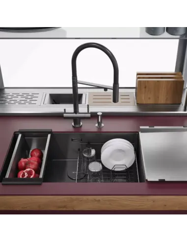 Змішувач для кухні Wezer TOP4-01-BLACK із підключенням до фільтра