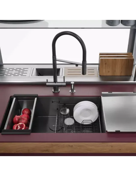 Змішувач для кухні Wezer TOP4-01-BLACK із підключенням до фільтра