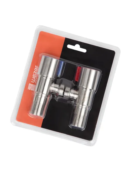 Приборный кран Wezer SOL22А-18-TWIN, 0,5 х 0,5 дюйма