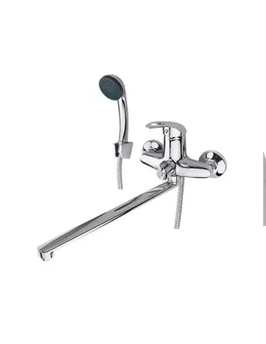 Смеситель для ванны Wezer LUN7-B031 с длинным изливом, с душевым набором