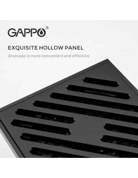 Канализационный трап Gappo G81050-6, латунь, черный