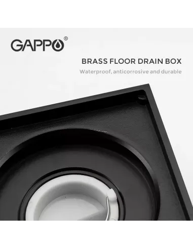 Канализационный трап Gappo G81050-6, латунь, черный