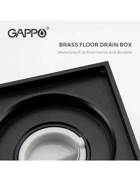 Каналізаційний трап Gappo G81050-6, латунь, чорний
