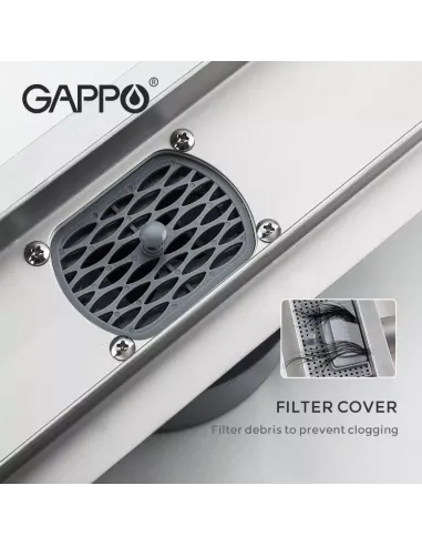 Душевой трап Gappo G86007-4, 70 х 600 мм, нержавеющая сталь