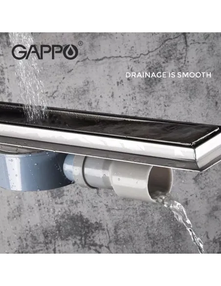 Душевой трап Gappo G87007-4, 70 х 700 мм, нержавеющая сталь