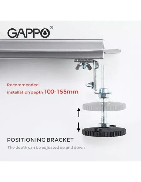 Душевой трап Gappo G87007-4, 70 х 700 мм, нержавеющая сталь