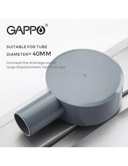 Душовий трап Gappo G89007-4, 70 х 900 мм, нержавіюча сталь