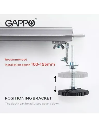 Душовий трап Gappo G89007-4, 70 х 900 мм, нержавіюча сталь