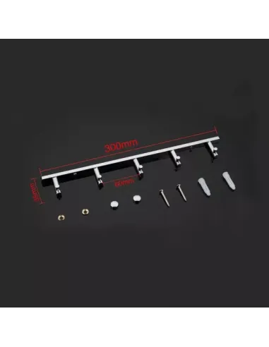 Планка з гачками Gappo G202-5, 300 мм, хром, 5 гачків