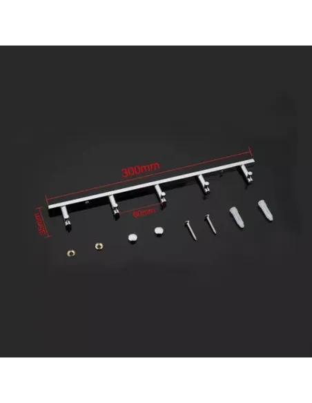 Планка з гачками Gappo G202-5, 300 мм, хром, 5 гачків