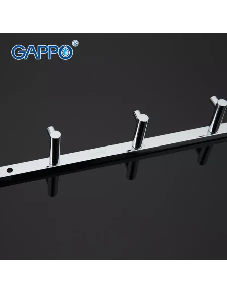 Планка з гачками Gappo G202-5, 300 мм, хром, 5 гачків