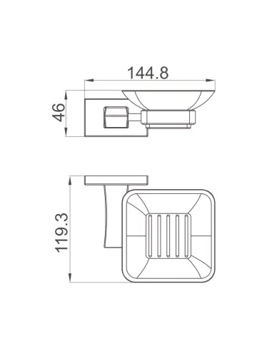 Мильниця Gappo G0702-9, металева, настінна