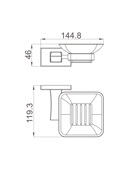Мильниця Gappo G0702-9, металева, настінна Мильниця Gappo G0702-9, металева, настінна