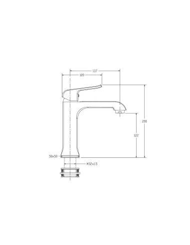 Змішувач для умивальника Gappo G1050-8, одноважільний
