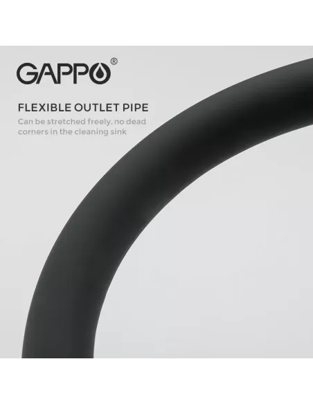 Змішувач для кухні Gappo G4398-36, з підключенням до фільтра, чорний