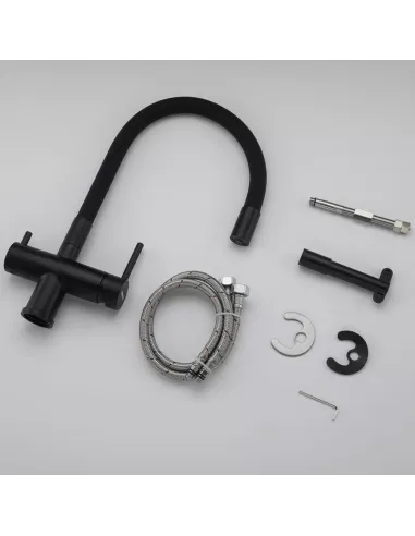 Смеситель для кухни Gappo G4398-36, с подключением к фильтру, черный