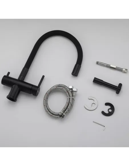 Змішувач для кухні Gappo G4398-36, з підключенням до фільтра, чорний