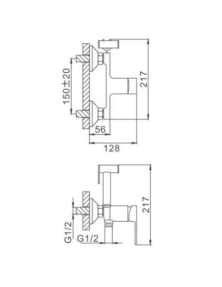 Смеситель для биде Frap F2041, с гигиеническим душем, хром