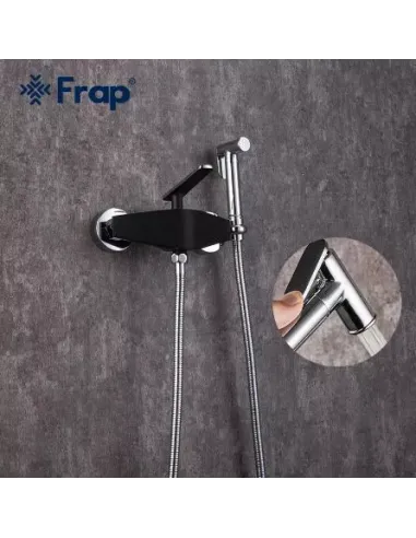 Змішувач для біде Frap F2057, з гігієнічним душем, чорний хром