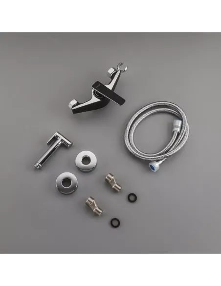 Смеситель для биде Frap F2057, с гигиеническим душем, черный хром