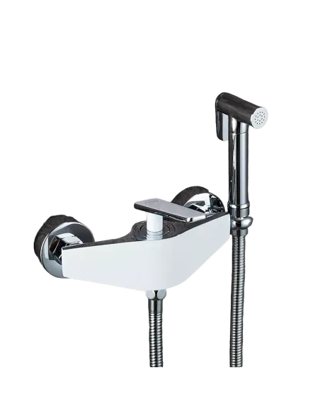 Смеситель для биде Frap F2058, с гигиеническим душем, белый хром