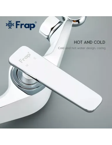 Смеситель для биде Frap F2058, с гигиеническим душем, белый хром