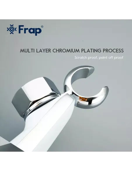Смеситель для биде Frap F2058, с гигиеническим душем, белый хром