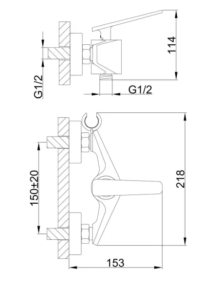 Смеситель для биде Frap F2058, с гигиеническим душем, белый хром