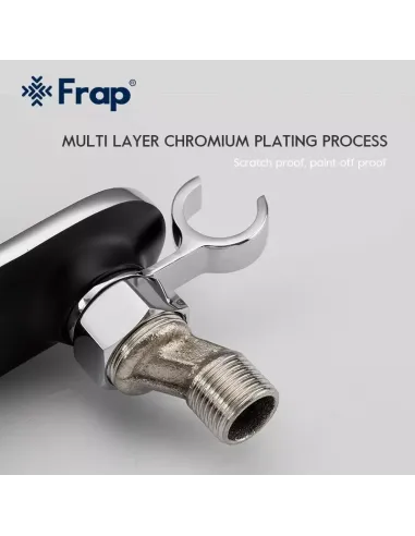 Смеситель для биде Frap F2049-6, с гигиеническим душем, черный хром