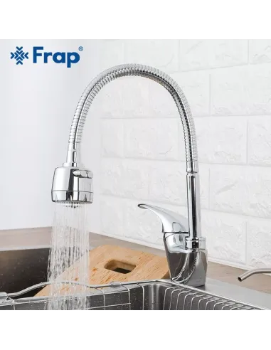 Смеситель для кухни Frap F4303 с гибким изливом, хром