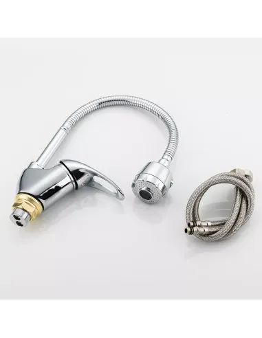 Смеситель для кухни Frap F4303 с гибким изливом, хром