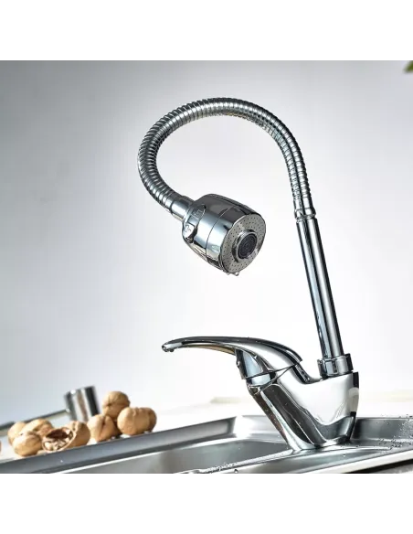 Смеситель для кухни Frap F4303 с гибким изливом, хром