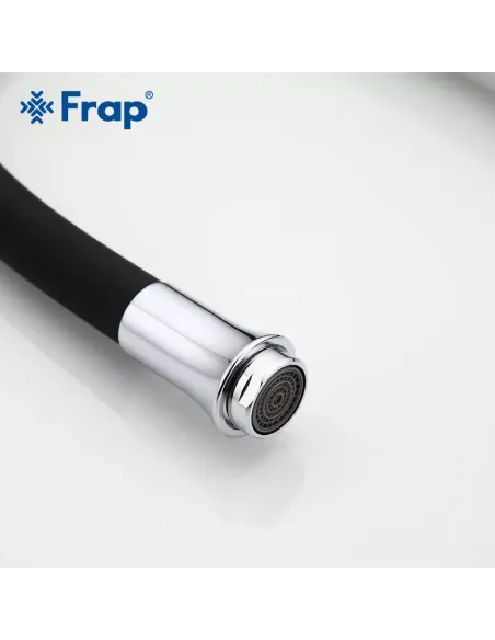 Смеситель для кухни Frap F4042 с гибким изливом, черный хром