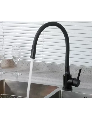 Смеситель для кухни Frap F40994-6 с гибким изливом, черный