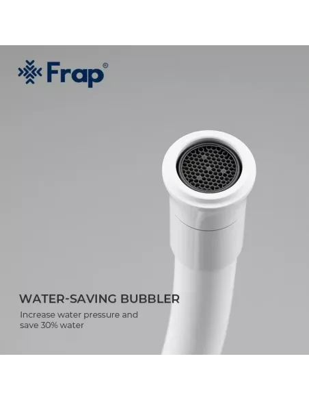 Смеситель для кухни Frap F40994-8 с гибким изливом, белый