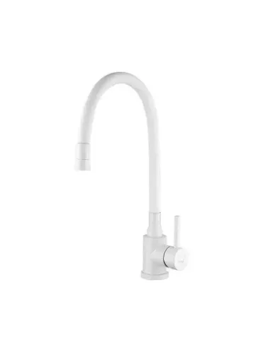 Смеситель для кухни Frap F40994-8 с гибким изливом, белый