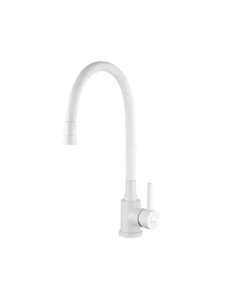 Смеситель для кухни Frap F40994-8 с гибким изливом, белый