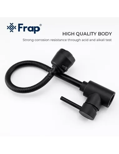 Смеситель для кухни Frap F40993-6 с гибким изливом, 2 режима, черный