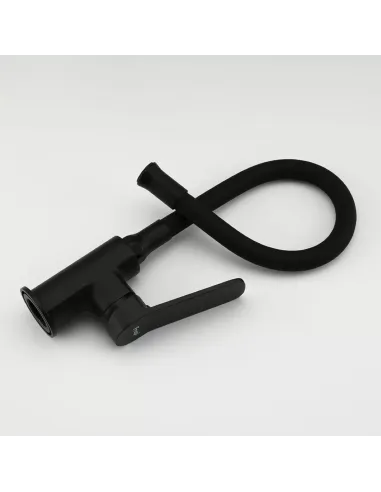 Змішувач для кухні Frap F4462 з гнучким виливом, чорний