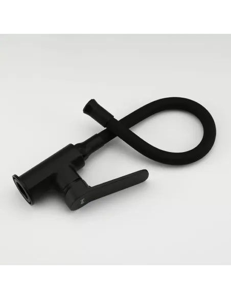 Змішувач для кухні Frap F4462 з гнучким виливом, чорний