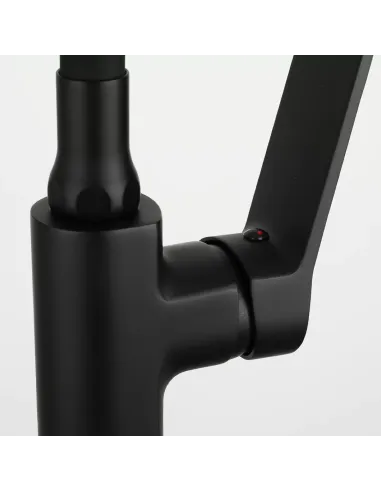 Змішувач для кухні Frap F4462 з гнучким виливом, чорний