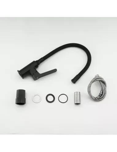 Смеситель для кухни Frap F4462 с гибким изливом, черный