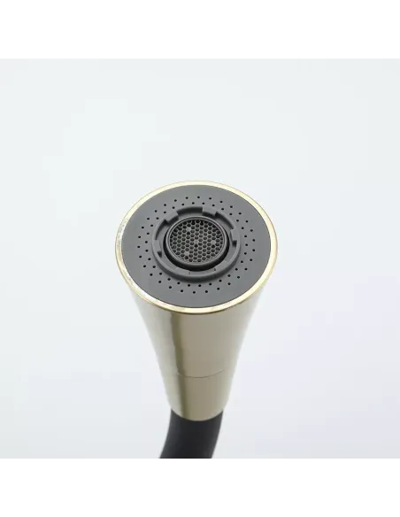 Смеситель для кухни Frap F4044-3 с гибким изливом, 2 режима, черный золото